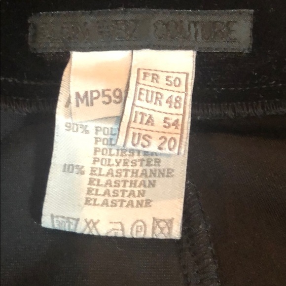 Black velvet Alain Weiz pants. - Picture 3 of 3